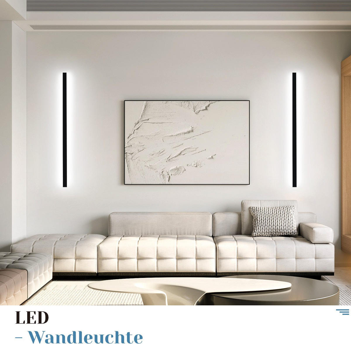 LED WANDLEUCHTE Martina - Schwarz, Metall (4/3/100cm) - Nettlife