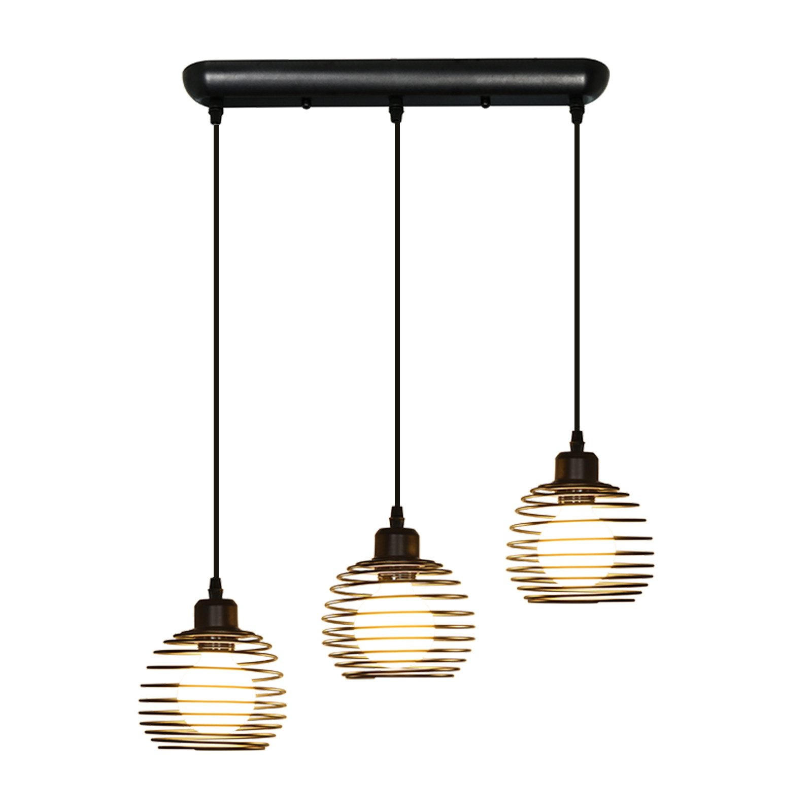 PENDELLEUCHTE Kaelisyn 50/15/144 cm - Schwarz, Metall (50/15/144cm) - ZMH