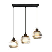 PENDELLEUCHTE Kaelisyn 50/15/144 cm - Schwarz, Metall (50/15/144cm) - ZMH