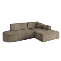 ECKSOFA Ottomane Rechts IREA-L1-v4 - 234x171x79 cm Braun - Braun, Holzwerkstoff/Textil (171/234cm) - ALTDECOR