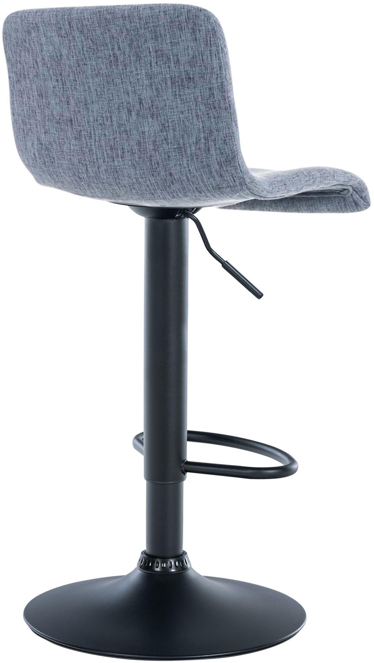 BARHOCKER Stoff blau - Blau/Schwarz, Textil/Metall (39/84/36cm) - CLP