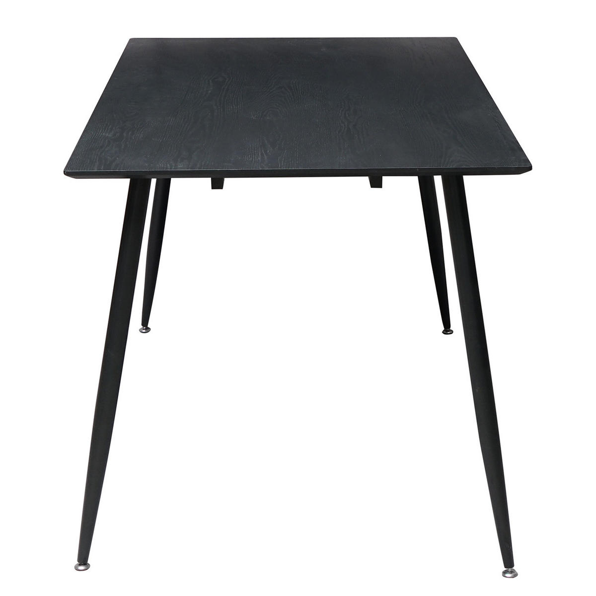 ESSTISCH - Echtholzfurnier / Metall - Eichefarben/Schwarz, Holzwerkstoff/Metall (80/140/75cm) - home24