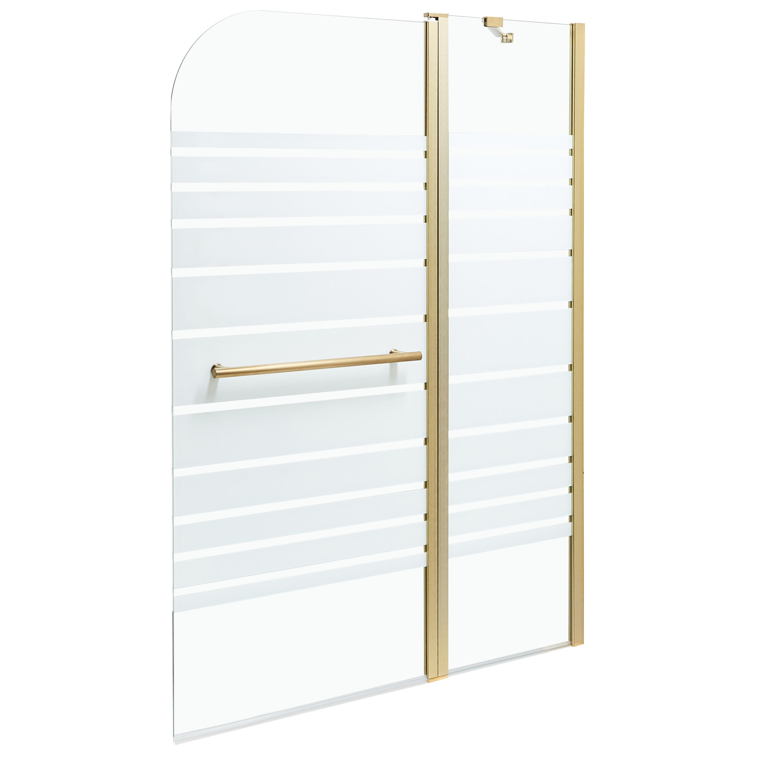 BADEWANNENAUFSATZ 140/100 cm Gold Tuapi - Transparent/Goldfarben, Glas (100/140cm) - Beliani
