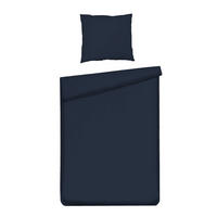 BETTWÄSCHE Satinette - Dunkelblau, Textil (140/200cm) - home&you