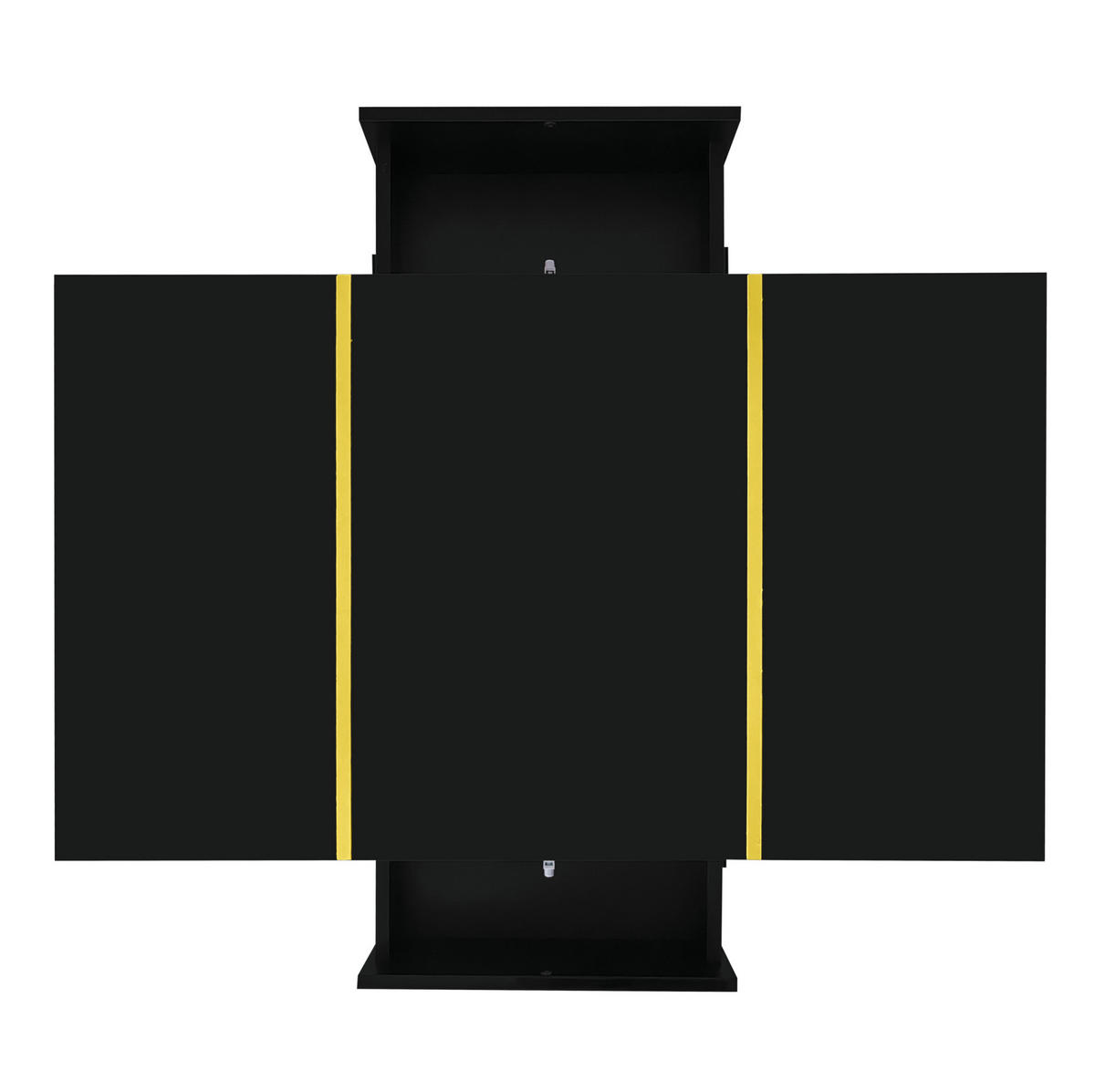COUCHTISCH 100/60/41,5 cm mit 2 Schubladen, Hochglanz-Design und goldfarbenen Metallelementen, Schwarz - Schwarz, Holzwerkstoff (100/60/41.5cm) - Redom