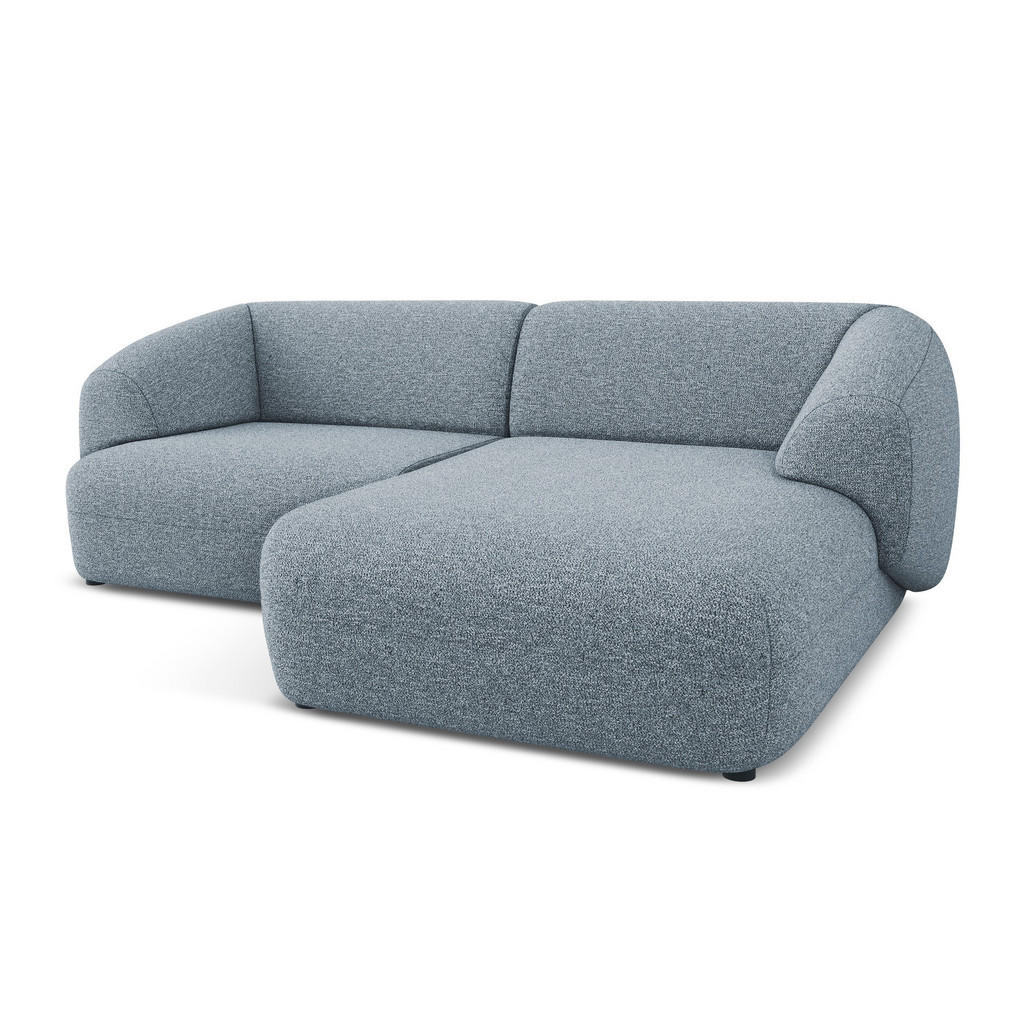 Thumbnail - Makamii Ecksofa, Blaugrau, Textil, 3-Sitzer, Füllung: Schaumstoff, L-Form, Ottomane rechts, 230x98 cm, Made in EU, Wohnz...