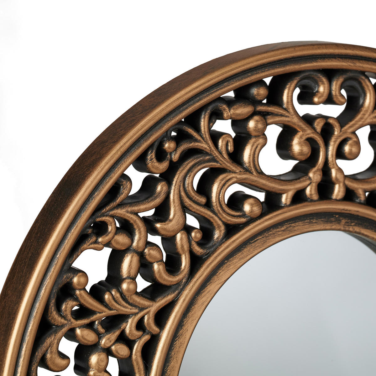 3XSPIEGEL - Goldfarben, Glas/Kunststoff (25/25/1.5cm) - Relaxdays