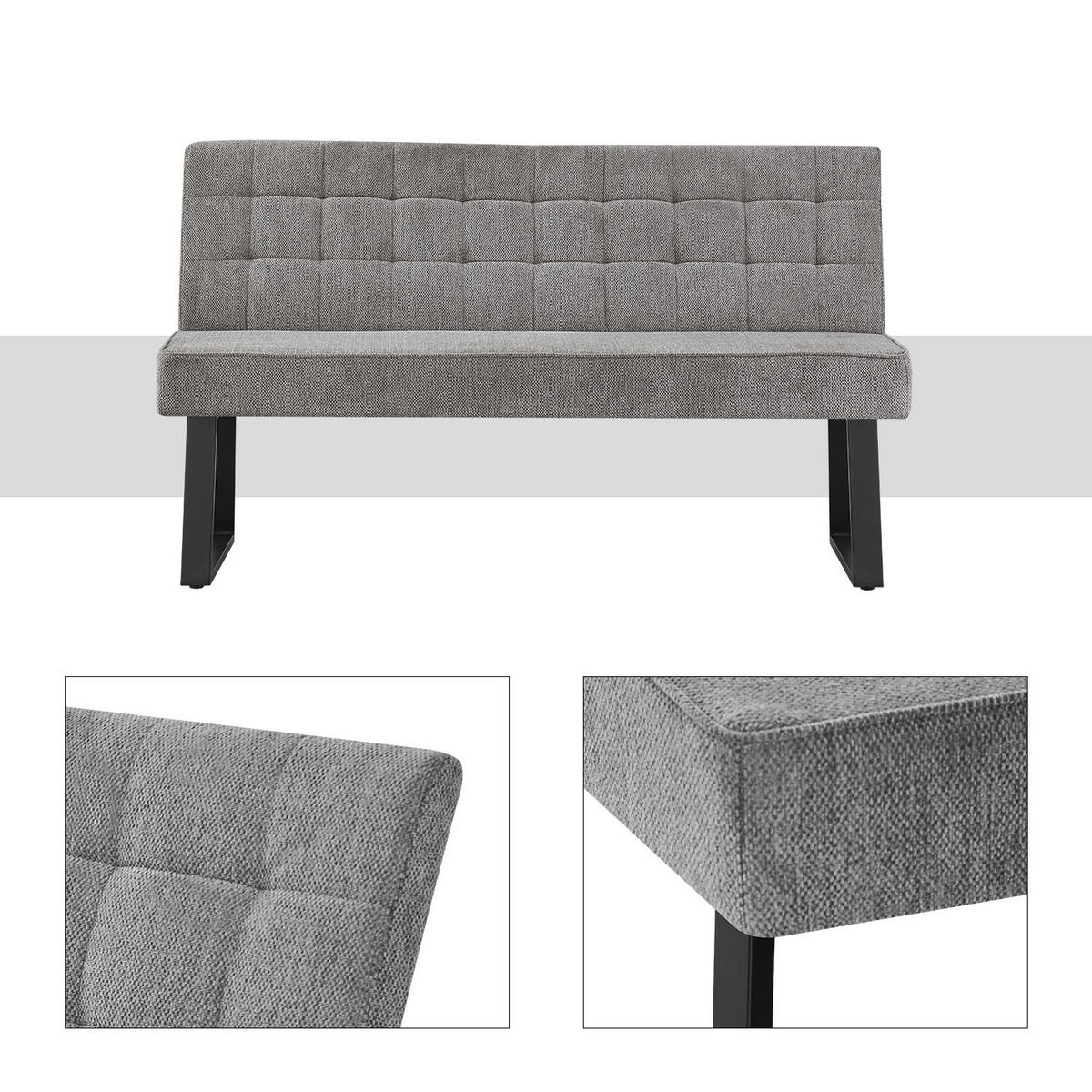 SITZBANK EMMA - Grau, Metall (160/89/65cm) - DUBI Möbel