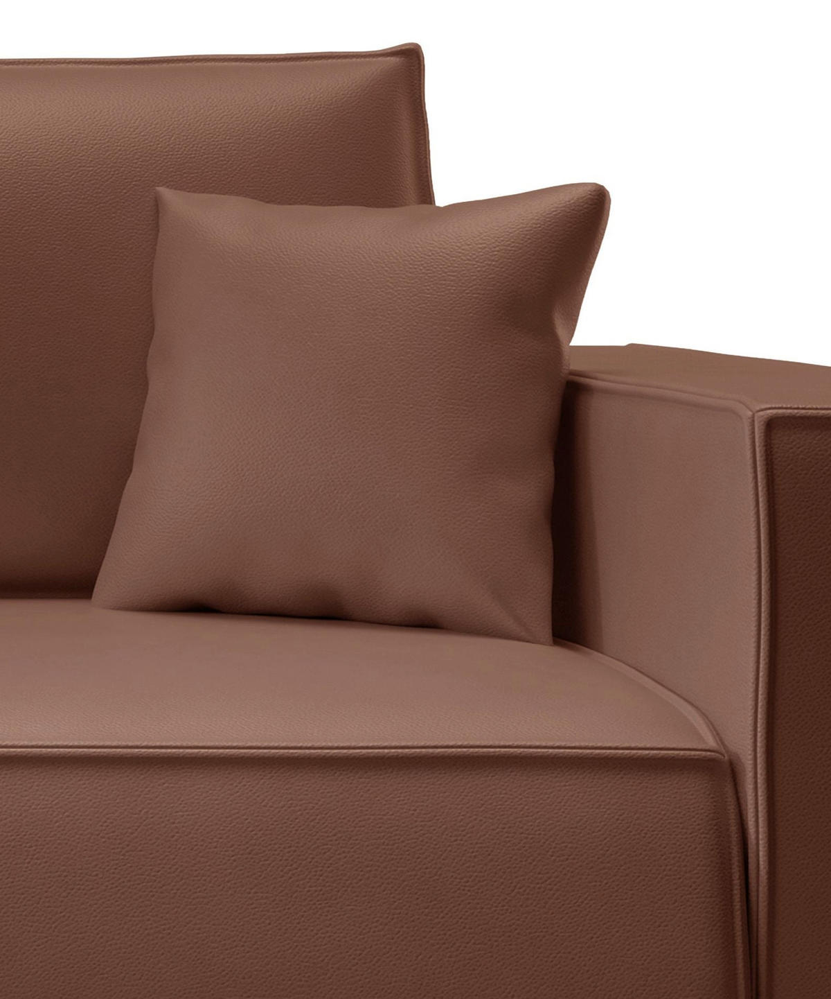3MÍSTNÁ rozkládací pohovka Farese Cuero hnědá, umělá kůže - černá/hnědá, textil/plast (257/86/102cm) - Selsey