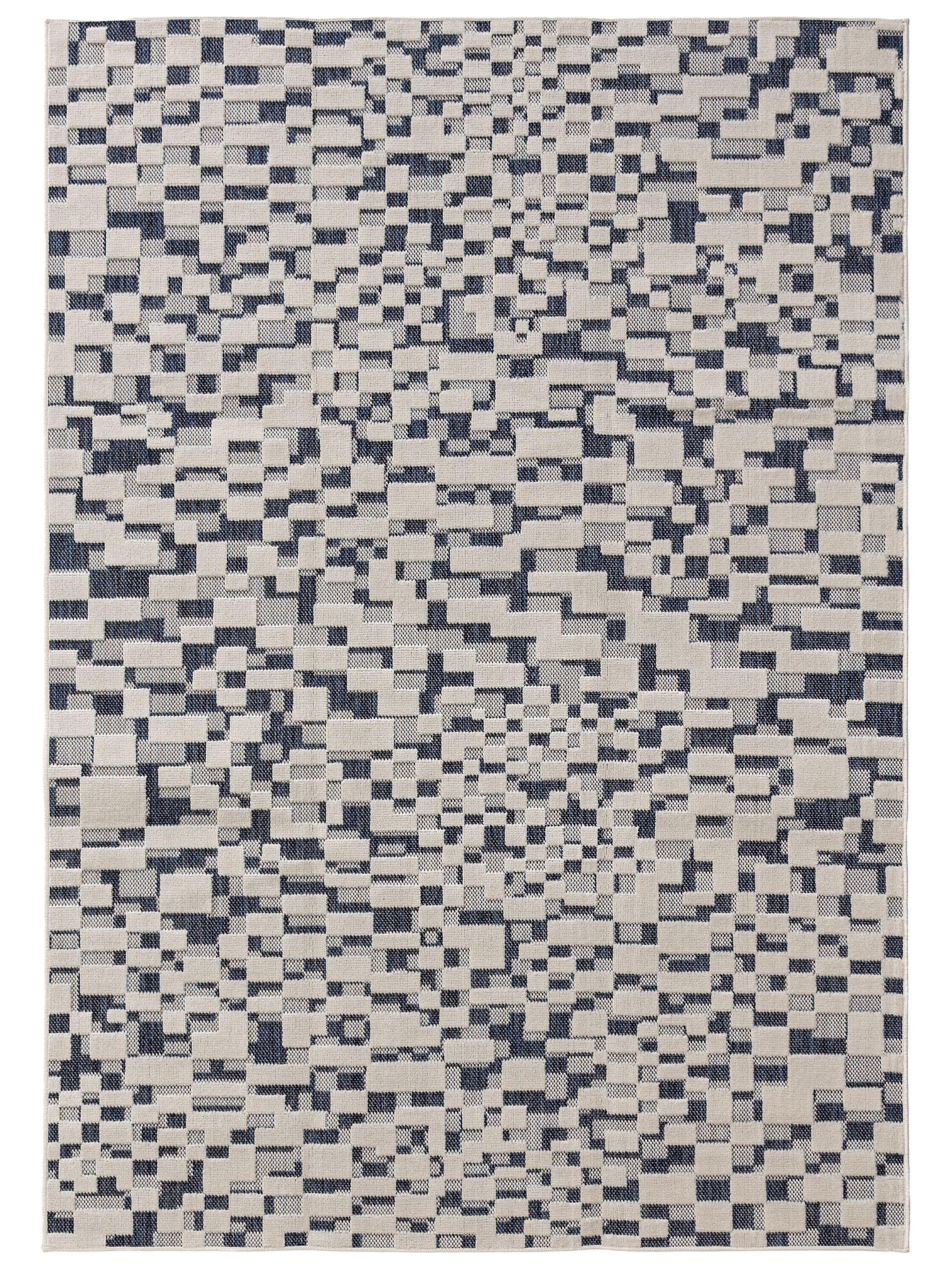 OUTDOORTEPPICH Kaleo Blau/Weiß 80x150 cm - Blau, Kunststoff (80/150cm) - benuta