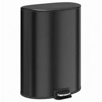 KÜCHEN-TRETMÜLLEIMER ABS Edelstahl-410 Schwarz - Schwarz, Metall (34.8/64.5/41.4cm) - HOMCOM