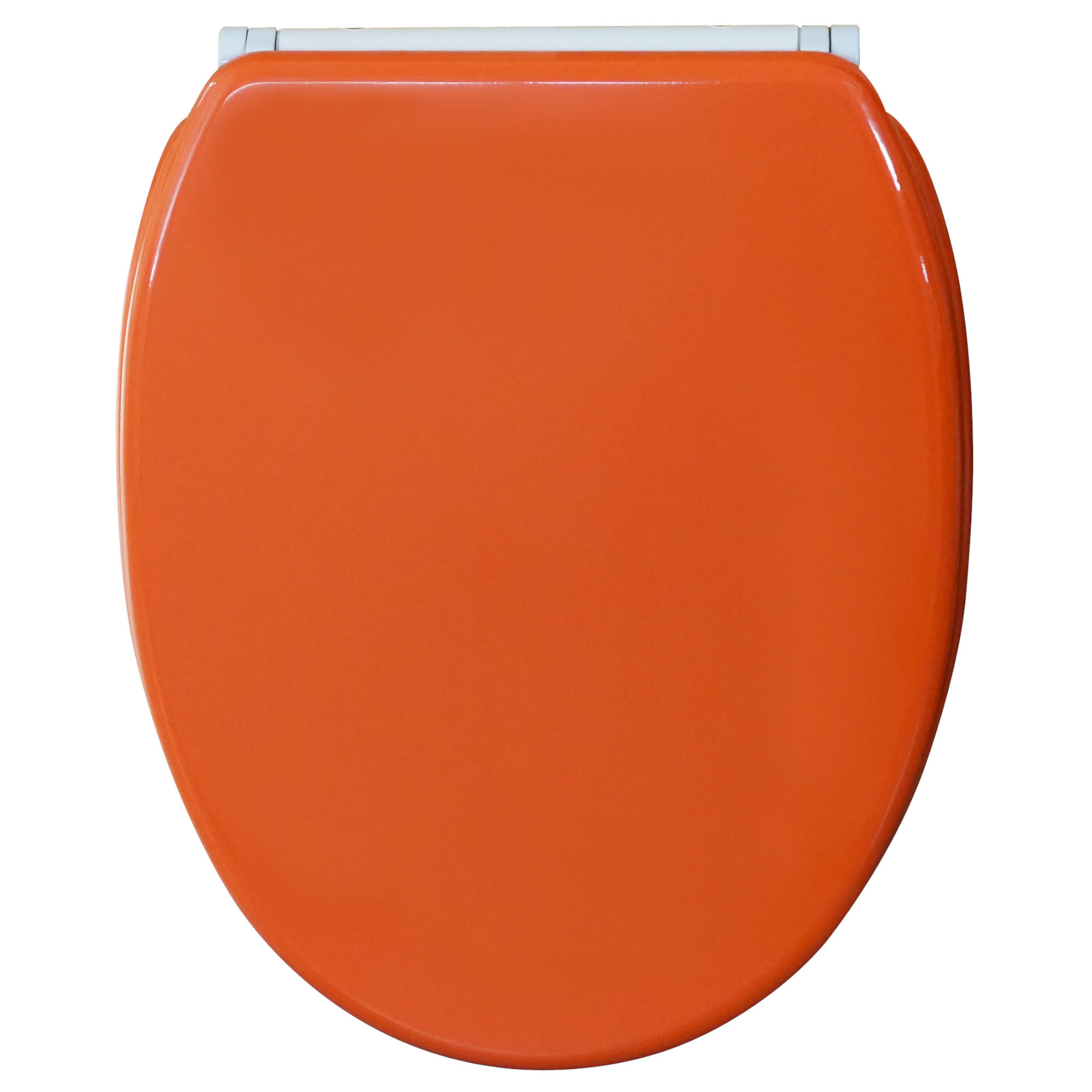 WC-SITZ mit Absenkautomatik & Top Fix Orange - Orange, Holzwerkstoff (37.7/5.5/48cm) - Sanilo