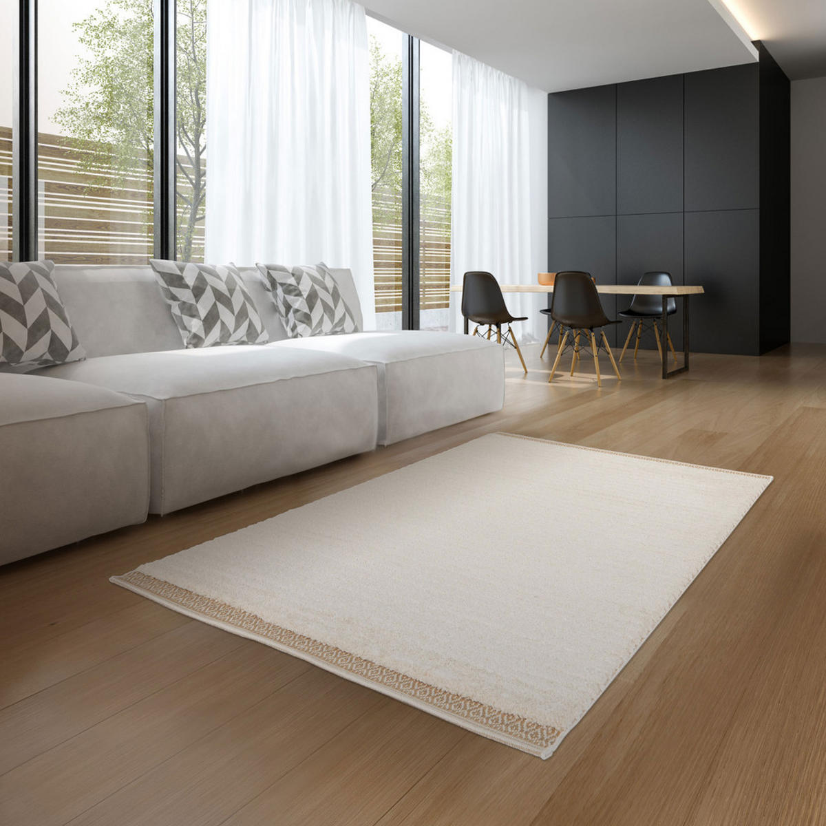 BOHÈME-TEPPICH - KENZA - 160 cm x 230 cm - Ecru, Kunststoff (160/230cm) - Drawer