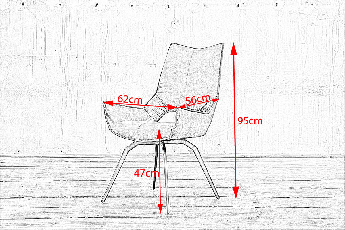 DREHSTUHL SIVO Anthrazit Webstoff - Anthrazit, Textil (57/95/56cm) - KAWOLA