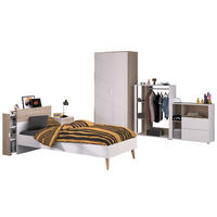 JUGENDZIMMER Aalborg 1 in Weiß und Japanischer Eiche 6 teilig von Parisot Kinderzimmer Komplett Set - Weiß, Holzwerkstoff (120/200/80cm)