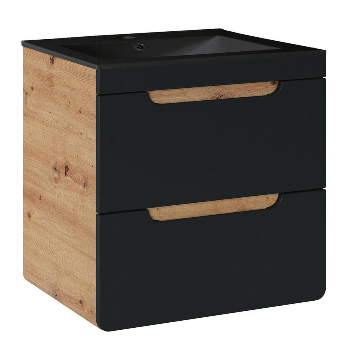 WASCHTISCH NEW-LUTON-114 New - Anthrazit, Holzwerkstoff (61/61/46cm) - Lomado