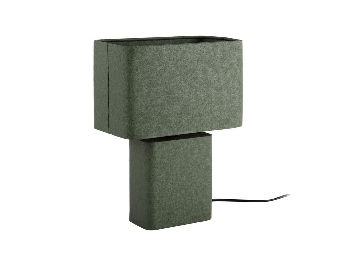 TISCHLAMPE Boaz Recto - Grün - 24/14/33 cm - Grün, Metall (24/14/33cm) - Leitmotiv