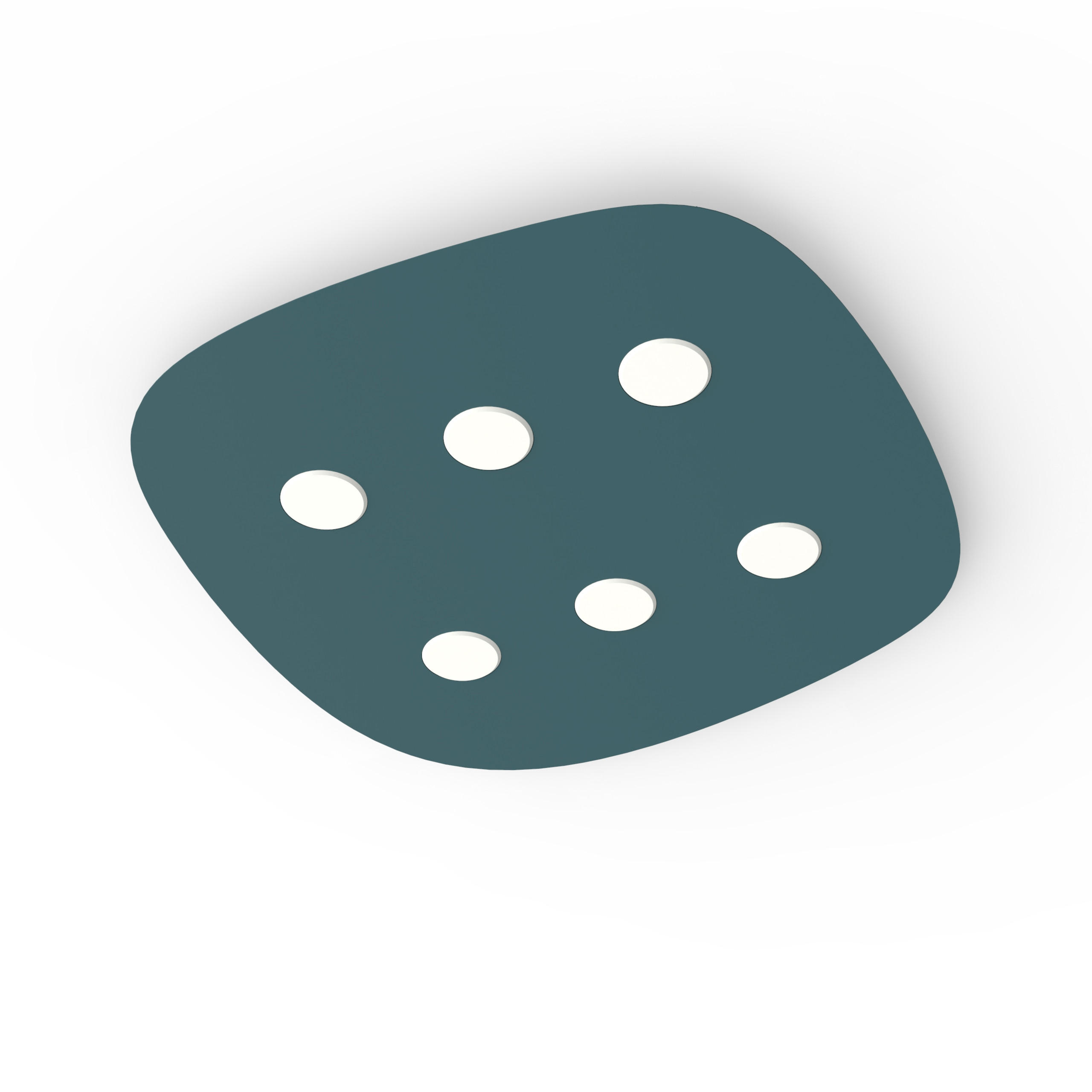 DECKENLEUCHTE River Free X6 - Blau, Metall (40/55/4cm) - Lumicom