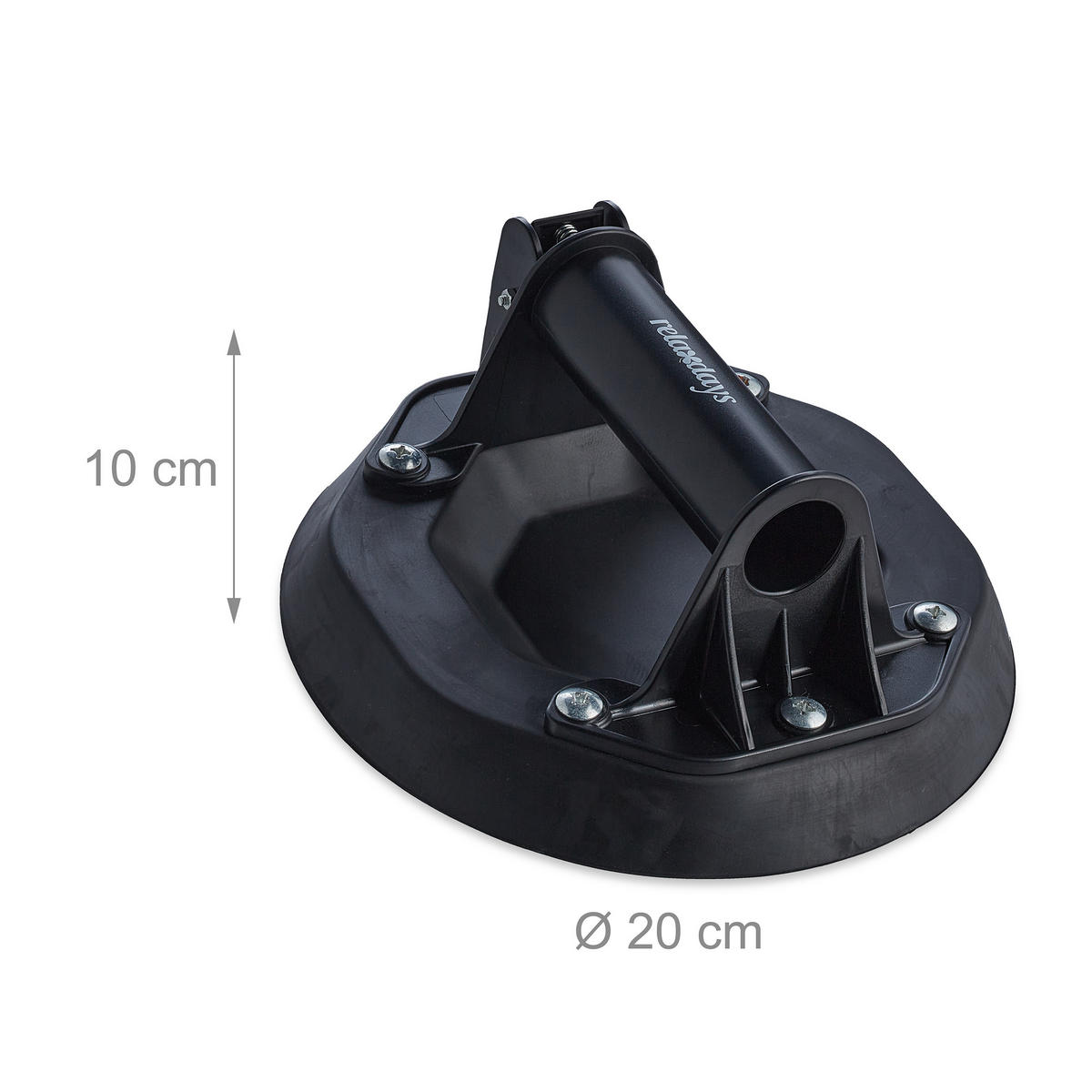 SAUGHEBER - Schwarz, Kunststoff (21/21/10cm) - Relaxdays