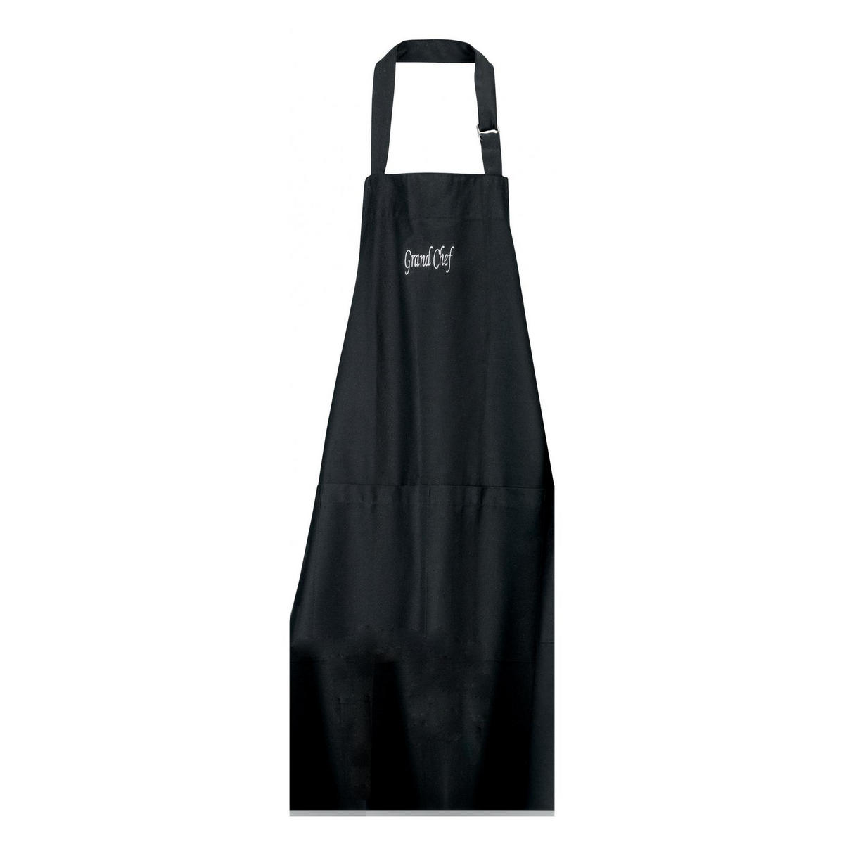 KÜCHENSCHÜRZE Grand chef schwarz 75 x 90 cm - Schwarz, Textil (90/75cm) - Winkler