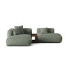 ECKSOFA modular links Martina aus strukturiertem Stoff moosgrün 2 Sitzplätze - Salbeigrün, Textil (176/285cm) - Micadoni