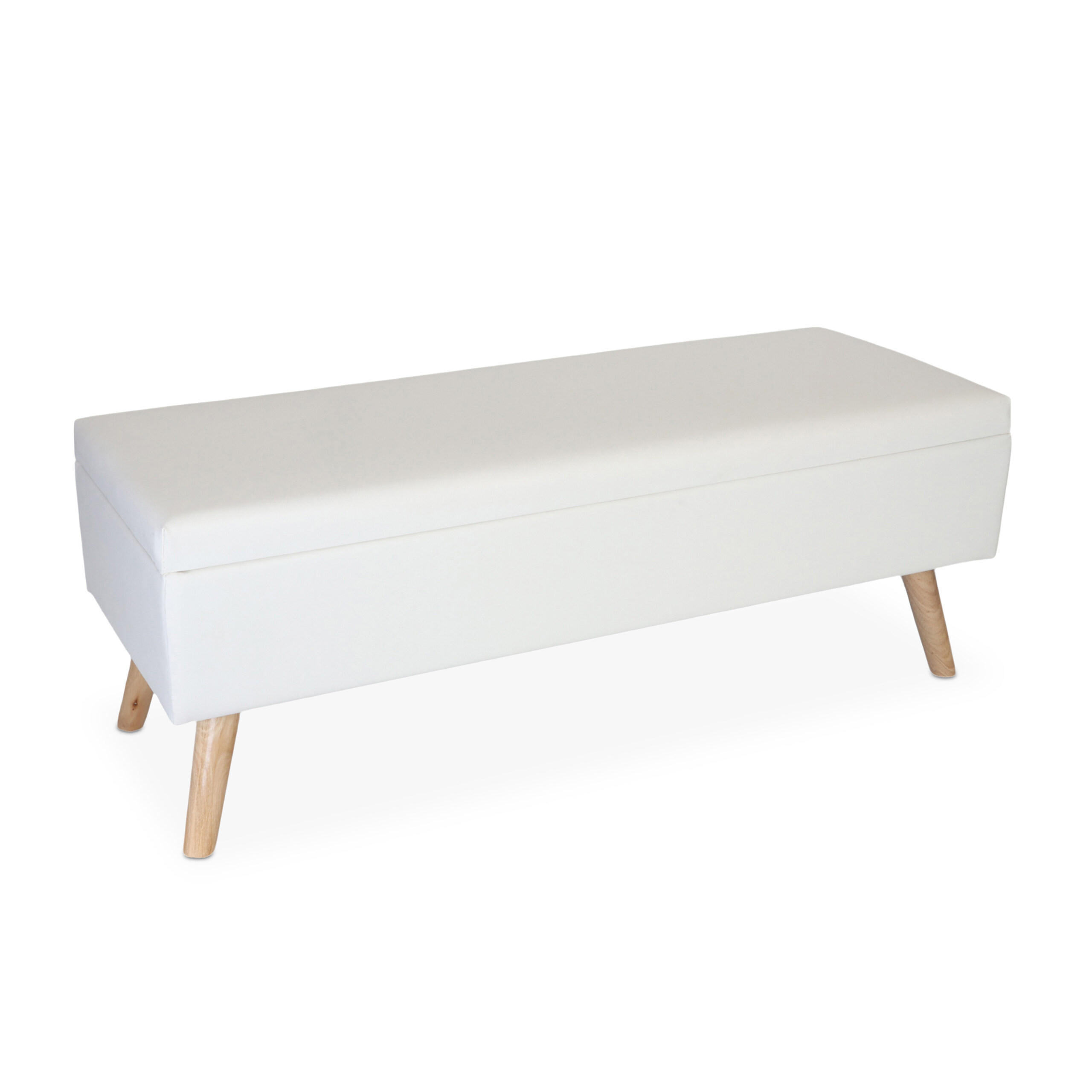 Relaxdays Sitzbank Weiß 110x40x40 cm