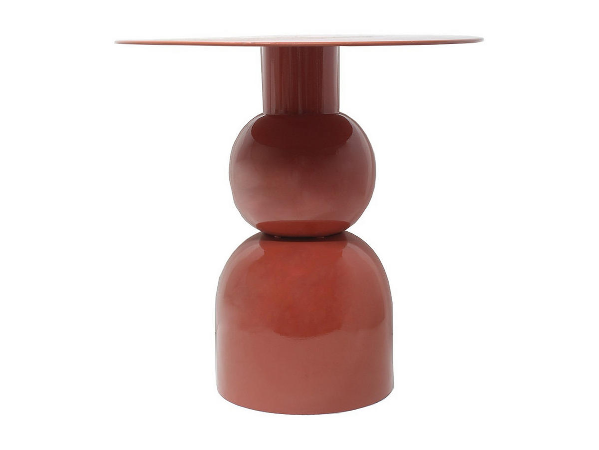 BEISTELLTISCH - 49.5cm x 49.5cm - Metall - terracotta - JASMIA - Braun, Metall (49.5/49.5/52.5cm) - Vente-Unique
