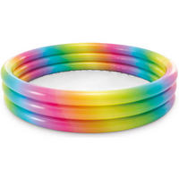 KINDERPOOL aufblasbar Rainbow Ø 147/33 cm - Multicolor, Kunststoff (147/147/33cm)
