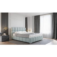 POLSTERBETT Bliss 160 x 200 cm mit Bettkasten und Lattenrost, Taschenfederkernmatratze 19cm - hellgrau - Hellgrau, Holz (160/200cm) - Homesy