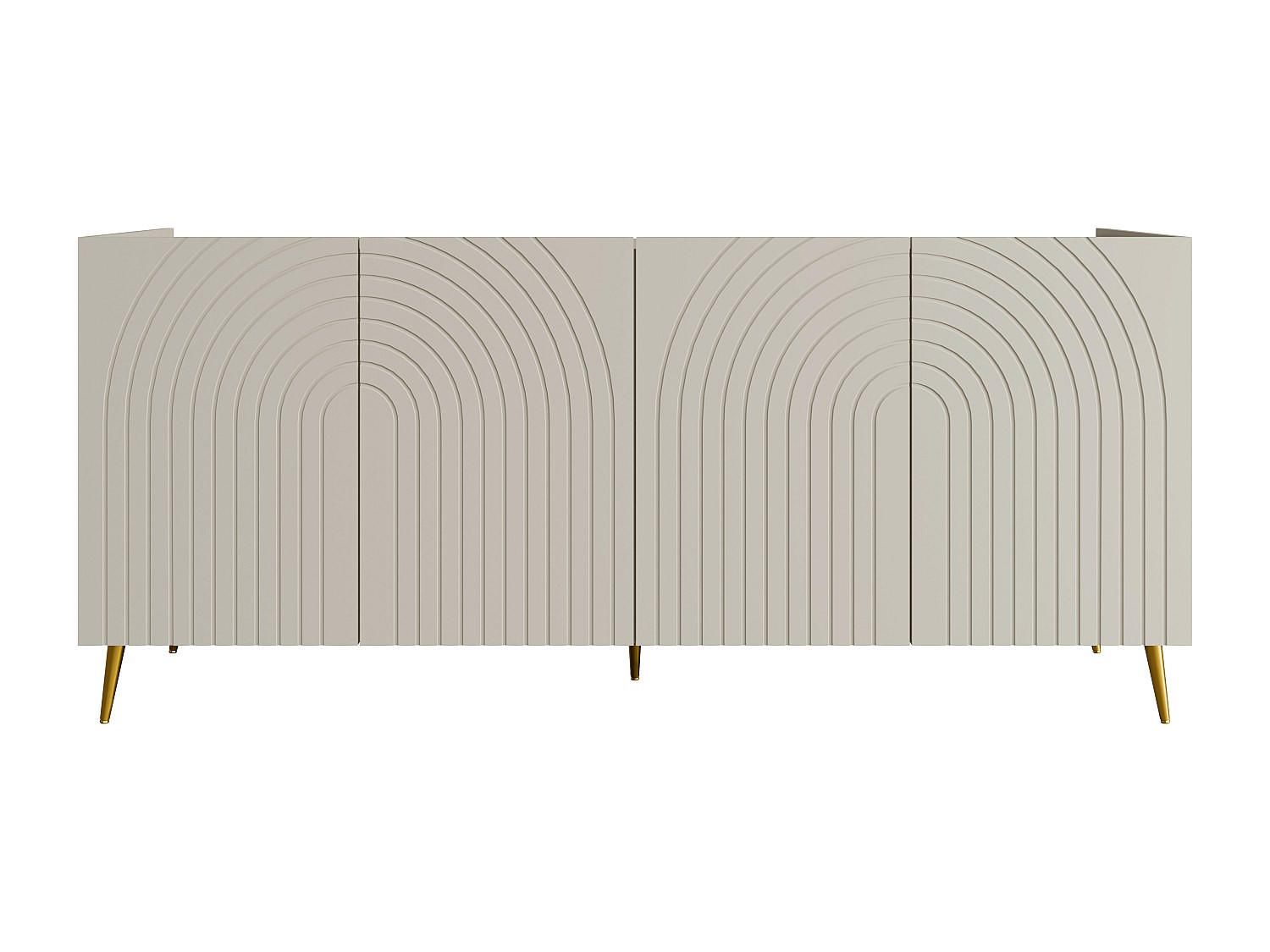 SIDEBOARD - 200 cm x 38 cm - Holz, Platte - Beige NORSIM - Beige, Holz (200/85/38cm) - Vente-Unique