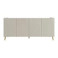 SIDEBOARD - 200 cm x 38 cm - Holz, Platte - Beige NORSIM - Beige, Holz (200/85/38cm) - Vente-Unique