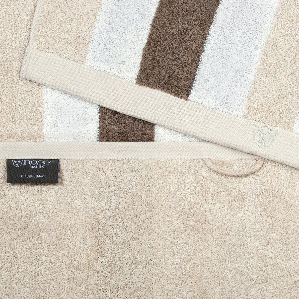 DUSCHTUCH Doubleface Stripes 2er-Set - Beige, Textil (70/140cm) - Ross