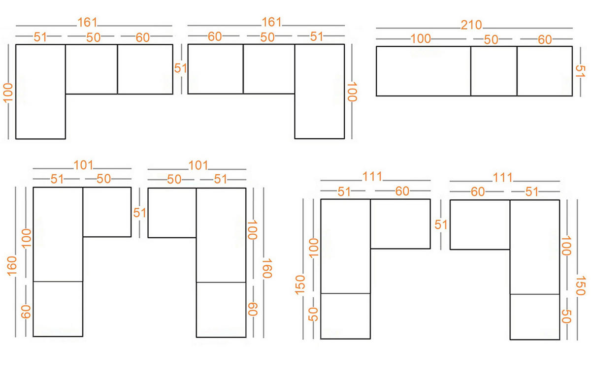 SCHRANK TRES J/B Weiß 210/206/51 cm - Weiß, Holzwerkstoff (210/210/51cm)