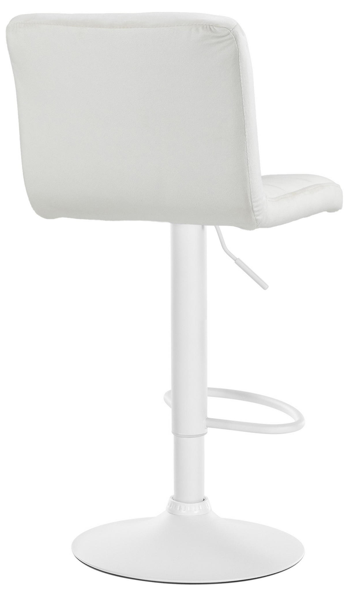 BARHOCKER Peran Samt weiß creme - Creme/Weiß, Textil/Metall (46/114/47cm) - TPFLiving