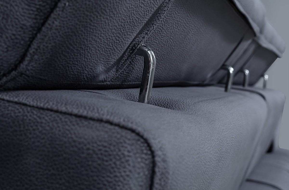 SOFA Energy 3-Sitzer Samt Anthrazit - Anthrazit, Textil (240/82/100cm) - Villa Möbel