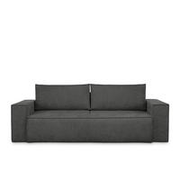 3-SITZER-SOFA NAPI II mit Schlaffunktion, silber - Silberfarben, Textil (244/89/101cm) - KONSIMO®
