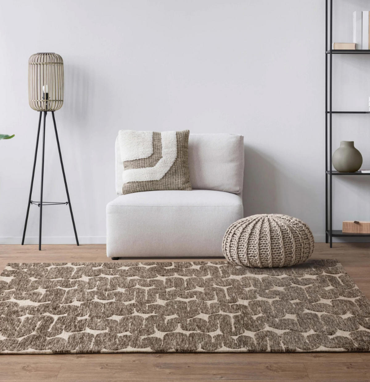 TEPPICH modern Flachgewebe KAHUNA Braun 160 x 230 cm - Braun, Textil (160/230cm) - Novatrend