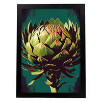 POSTER Vollfarbiges Artischocke . A3 Rahmenlos - Klar, Papier (29.7/5/42cm) - Nacnic