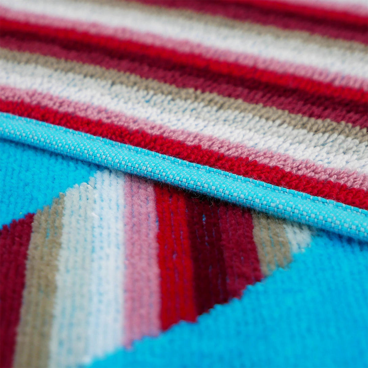 STRANDTUCH aus Veloursfrottee Jacquard Blau 140x180 400g/m² - Carvao - Blau, Textil (140/180cm) - LE COMPTOIR DE LA PLAGE