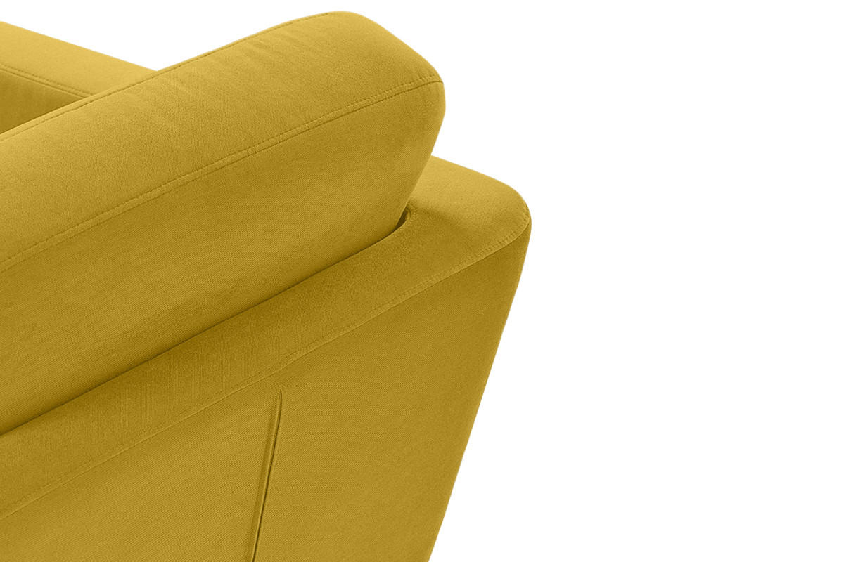 SESSEL TAGIO Massivholz-Beine, Gelb - Gelb/Braun, Buchenholz/Textil (86/80/88cm) - KONSIMO®