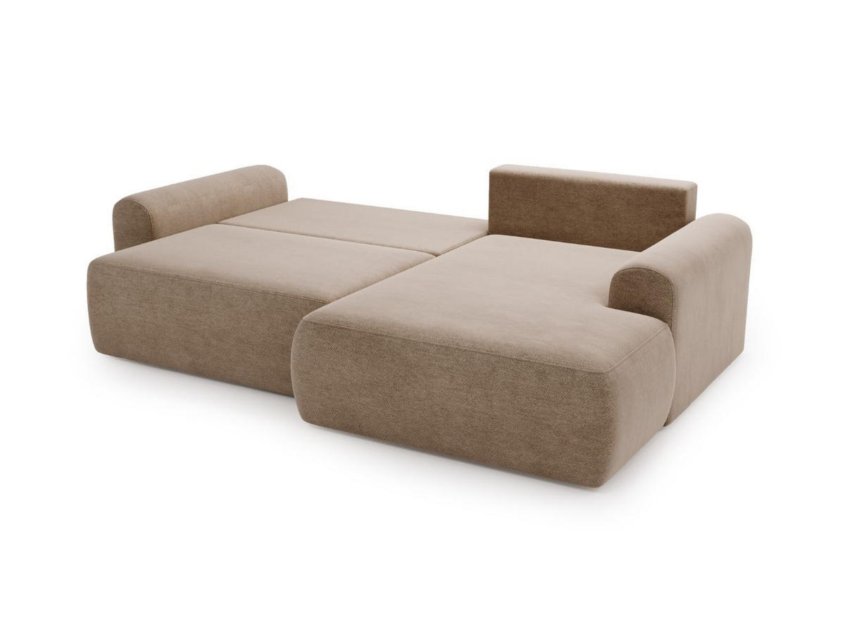 ECKSOFA Savana Braun Links - Braun, Holz/Textil (257/177cm) - Graingold