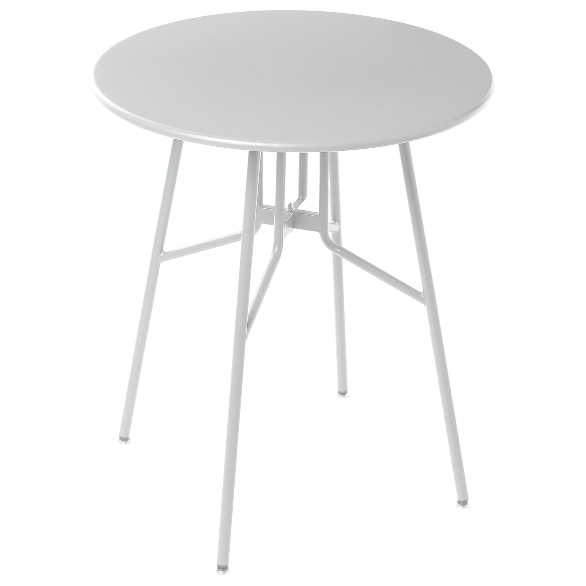 Beliani BISTRO STOLEK 64/64 cm Kov Šedý Taltal
