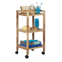 BADREGAL - Hellbraun, Holz/Kunststoff (35/71.5/31cm) - Relaxdays