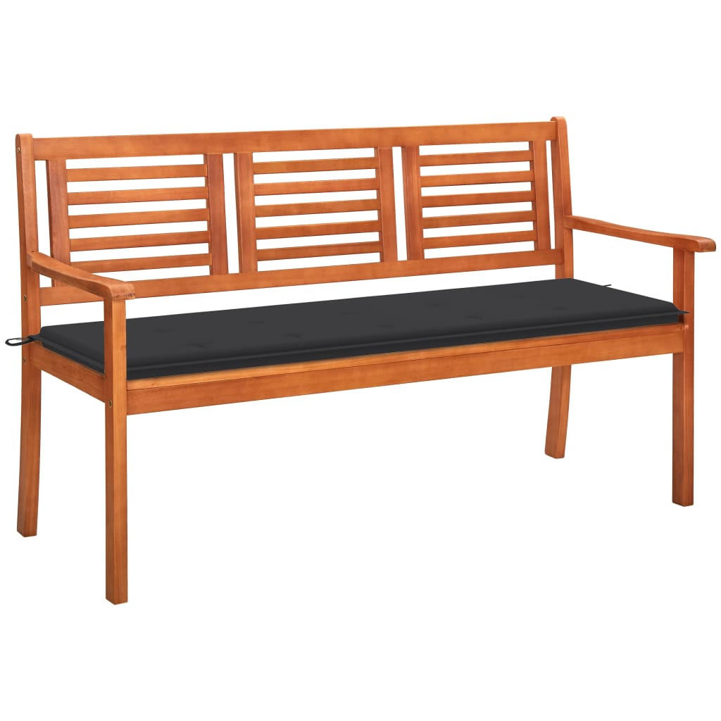 furnicato 3-Sitzer-Gartenbank Anthrazit 150x89x60 cm