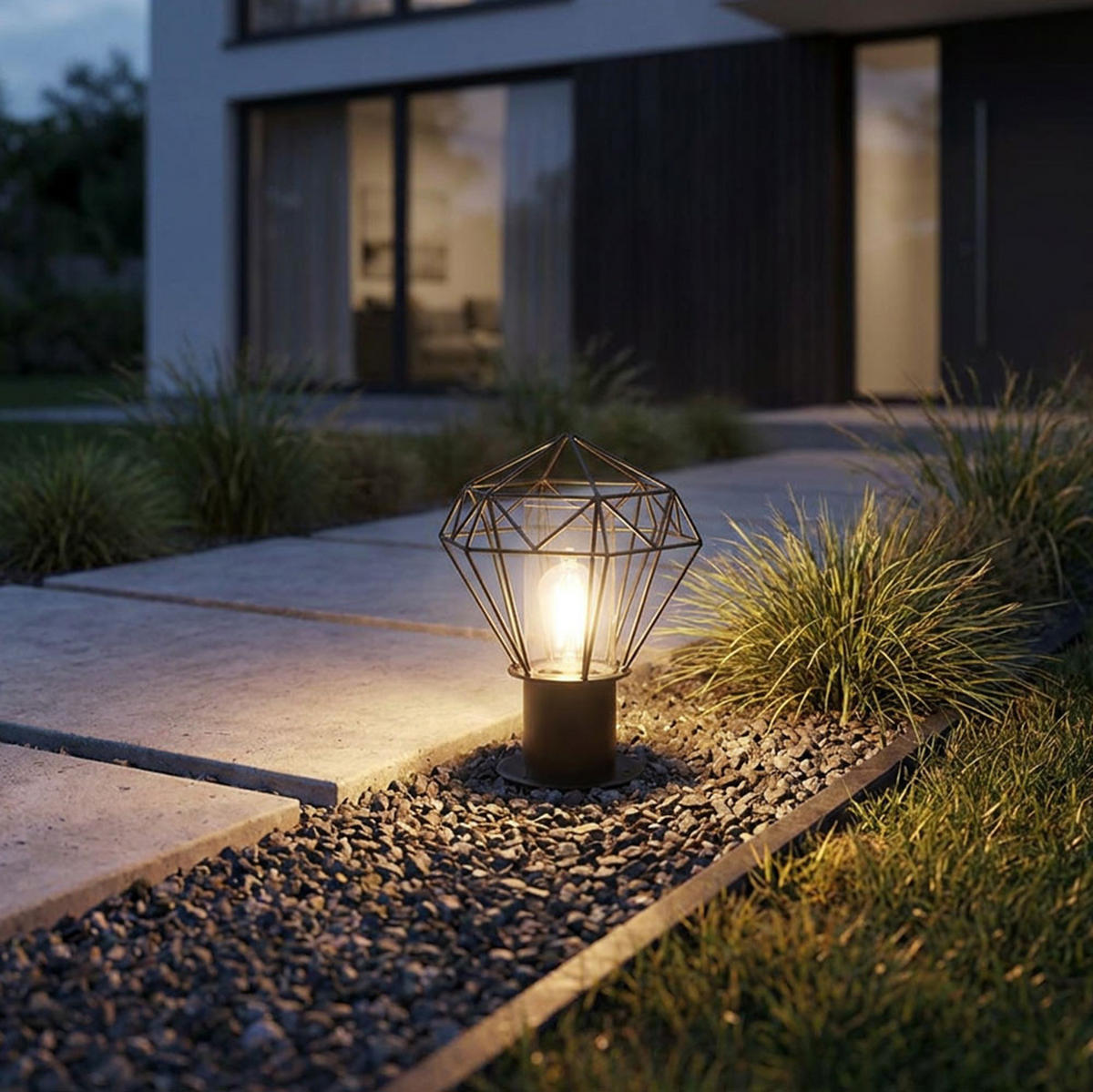 LED AUSSENLEUCHTE Horace Schwarz Metall - Schwarz, Metall (22.5/25.5/31.5cm) - Globo Lighting