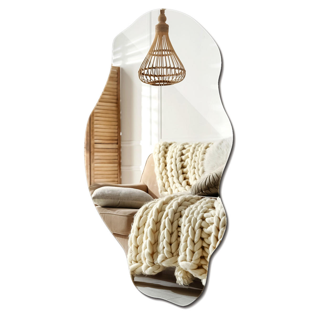 SPIEGEL 80 x 40 cm unregelmäßig - Transparent, Glas (40/80/0.4cm) - ArtPrintCave