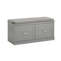SCHUHBANK Grau - Grau, Holzwerkstoff (100/48/38cm) - SoBuy