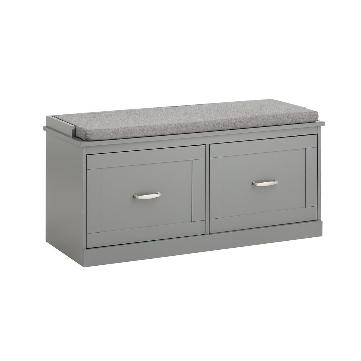 SCHUHBANK Grau - Grau, Holzwerkstoff (100/48/38cm) - SoBuy