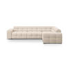 ECKSOFA rechts Kendal aus strukturiertem Stoff beige 6 Sitzplätze - Beige, Textil (231/332cm) - Micadoni