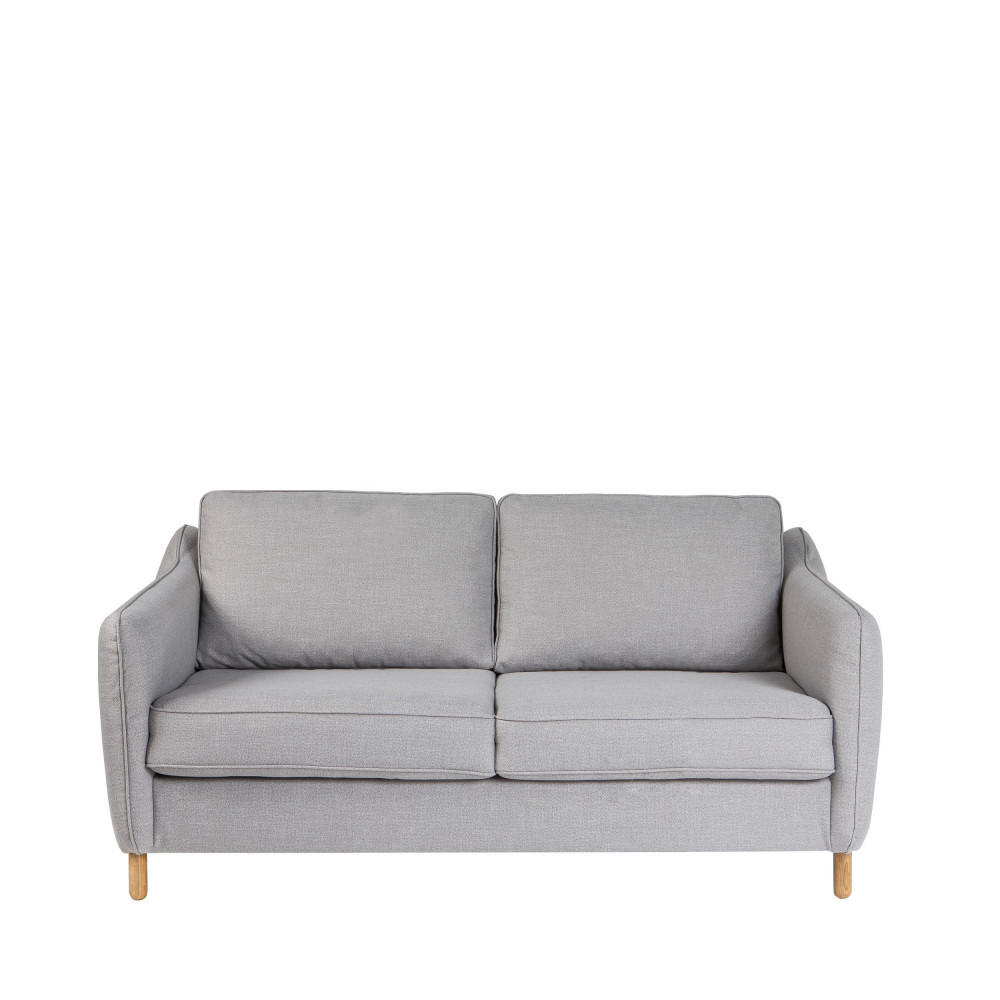 SCHLAFSOFA Express 2 Plätze aus Stoff - Vornay - Hellgrau - Hellgrau, Textil (162/85/97cm) - Drawer